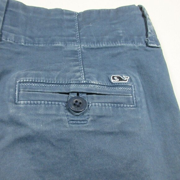 Vineyard Vines womens solid navy distressed stretch chino shorts 0 EUC - Picture 1 of 6